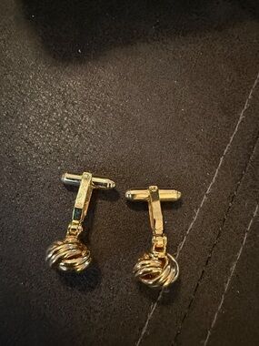 Classic Gold Knot Cufflinks for Men
